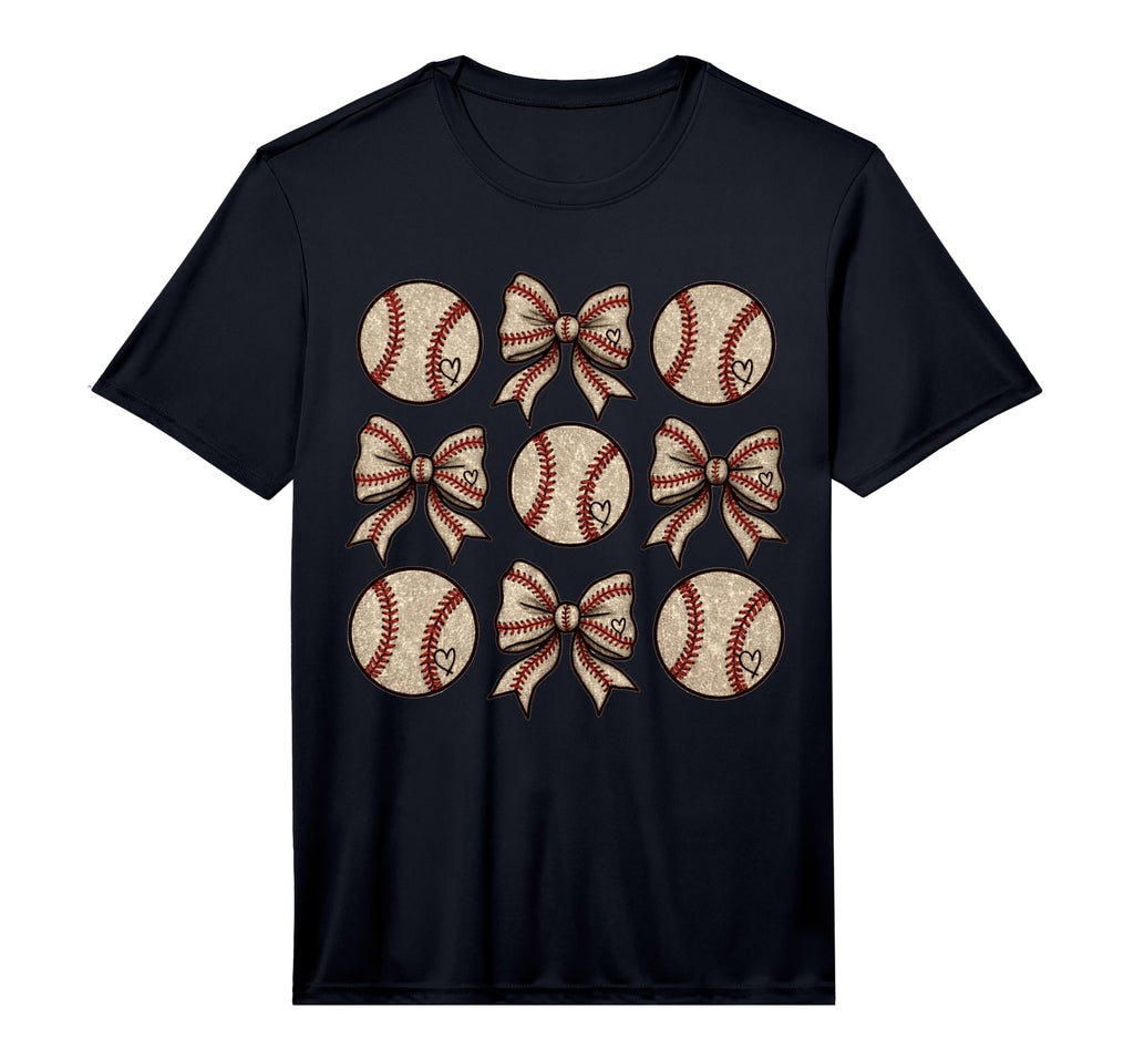 Soccer Bow Game Day Baseball Coquette T-Shirt - Graphic Print Men Women - T-Shirt, Sweatshirt, Hoodie