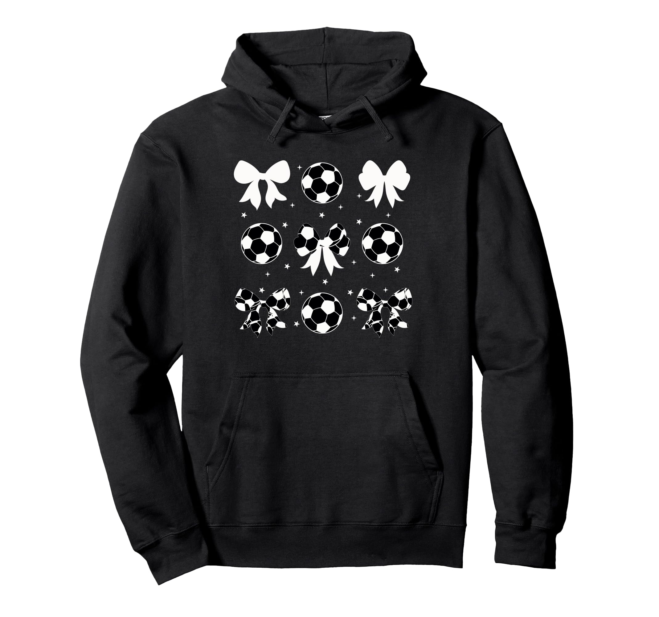 Coquette Soccer Bow Cheer Soccer Mama Hoodie - Minimalist Print Unisex - T-Shirt, Sweatshirt, Hoodie