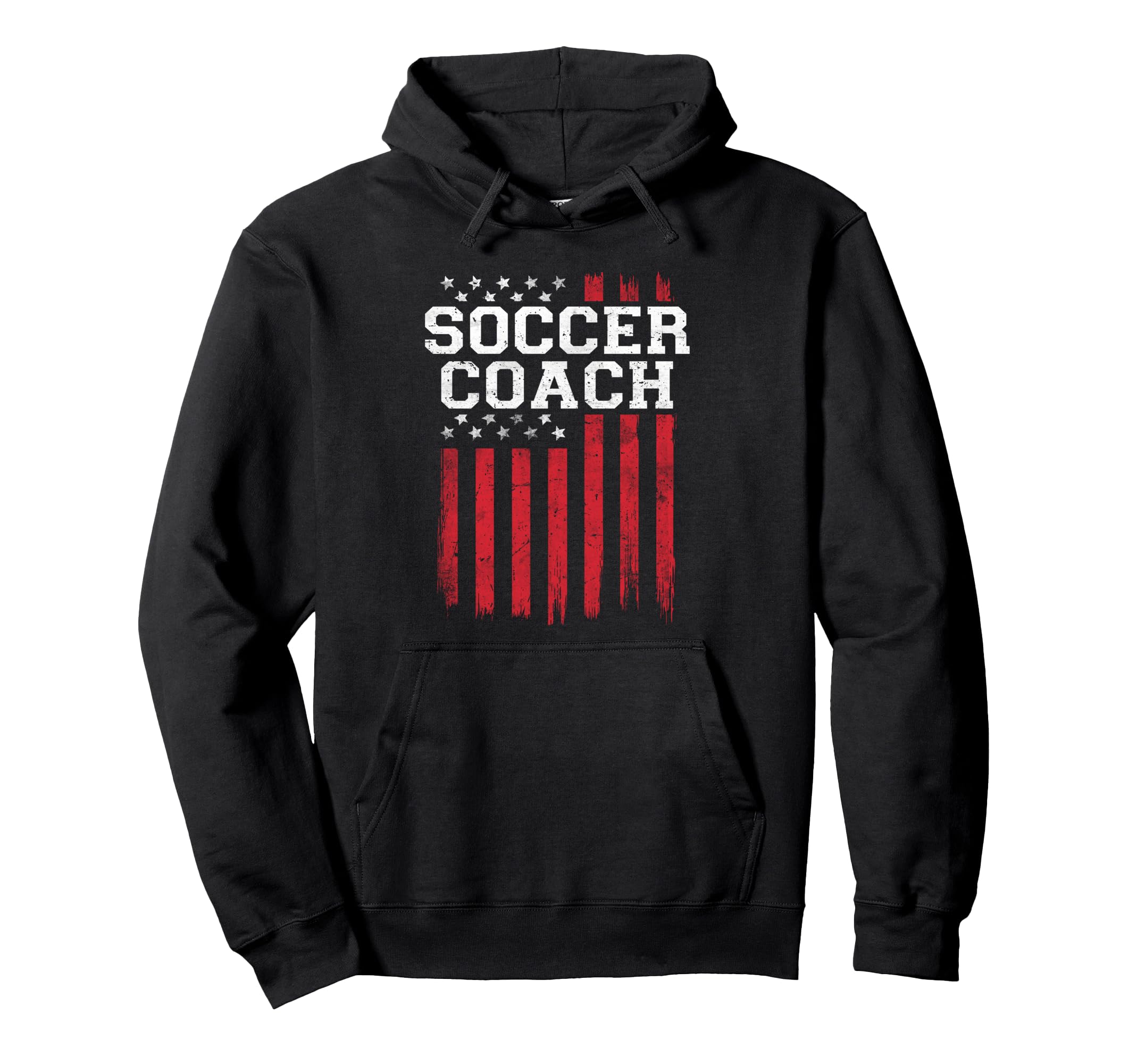 Soccer Coach Proud American Flag Usa Hoodie - Graphic Print Men Women - T-Shirt, Sweatshirt, Hoodie