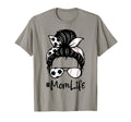 Womens Mom Life Soccer Messy Bun T-Shirt - Casual Everyday Wear for Adults - T-Shirt, Sweatshirt, Hoodie