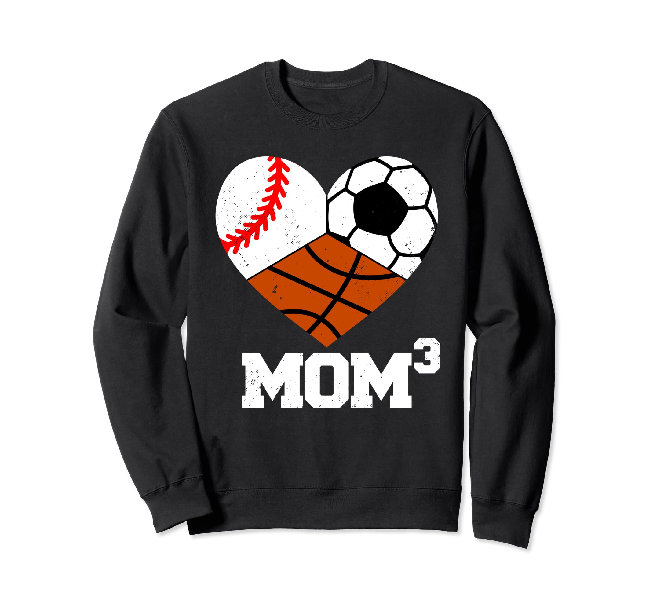 Mom Cubed Mom3 Mom Three Baseball Sweatshirt - Aesthetic Graphic Unisex - T-Shirt, Sweatshirt, Hoodie