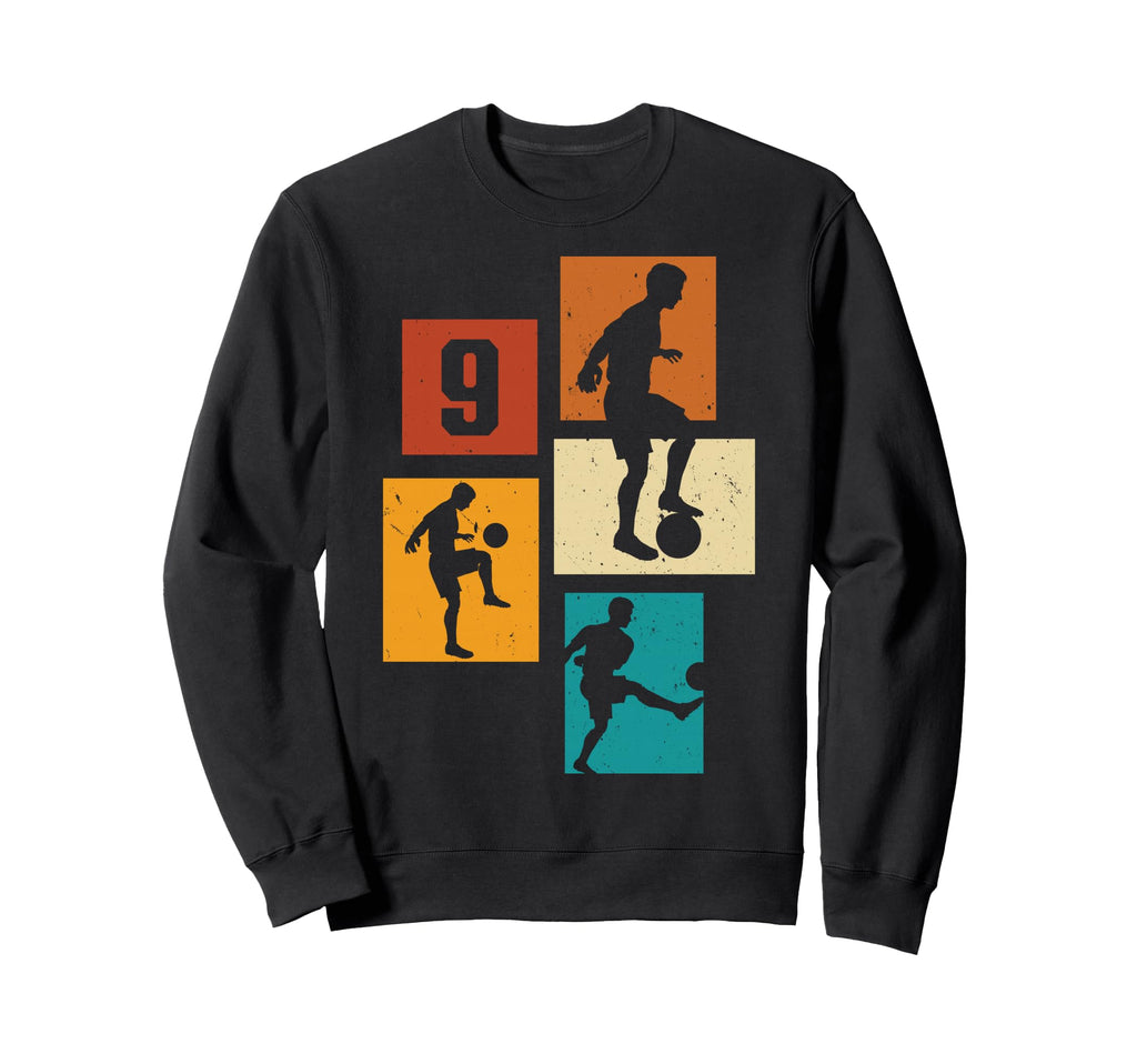 9Th Birthday Soccer Player Football 9 Sweatshirt - Minimalist Print Unisex - T-Shirt, Sweatshirt, Hoodie