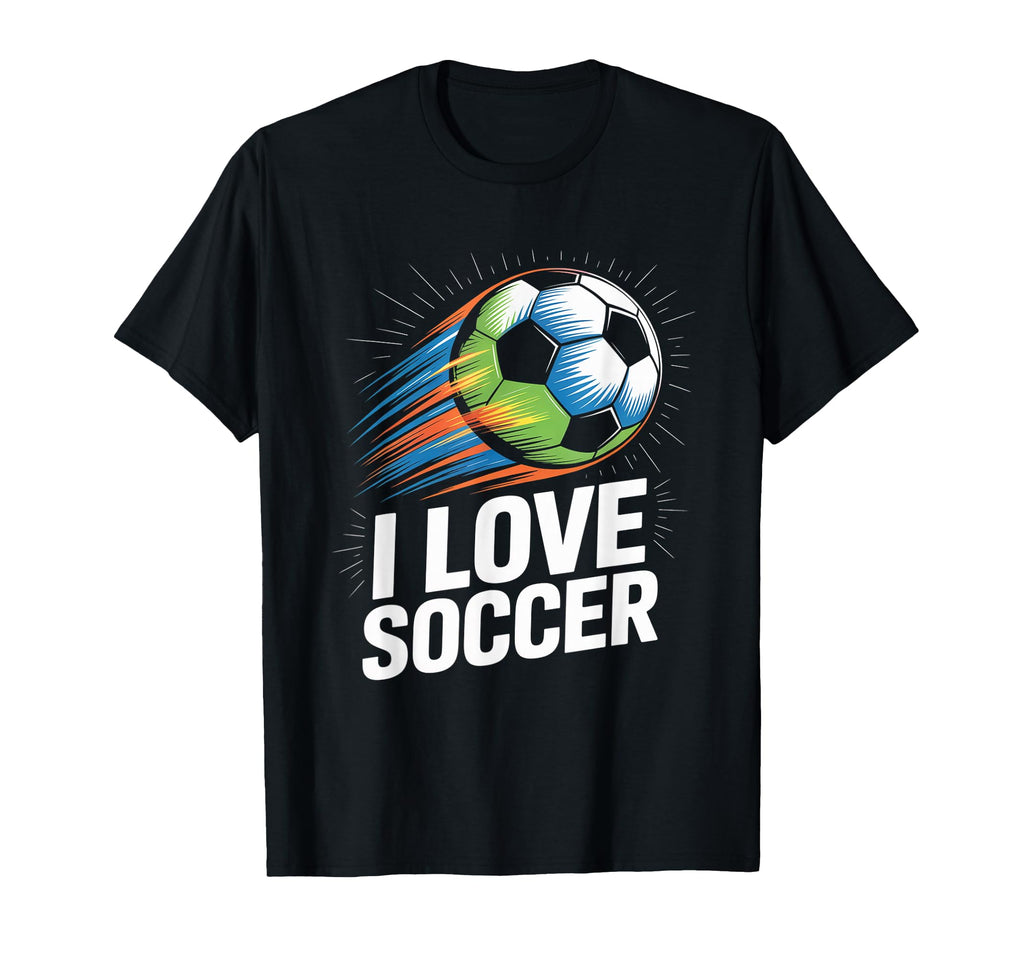 I Love Soccer Enthusiasts Ball Motion T-Shirt - Graphic Print Men Women - T-Shirt, Sweatshirt, Hoodie