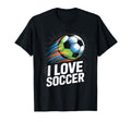 I Love Soccer Enthusiasts Ball Motion T-Shirt - Graphic Print Men Women - T-Shirt, Sweatshirt, Hoodie