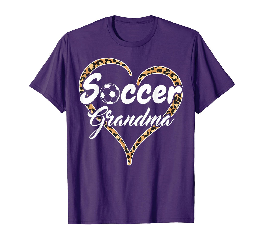 Soccer Grandma Leopard Heart Funny T-Shirt - Custom Art Print Men Women - T-Shirt, Sweatshirt, Hoodie