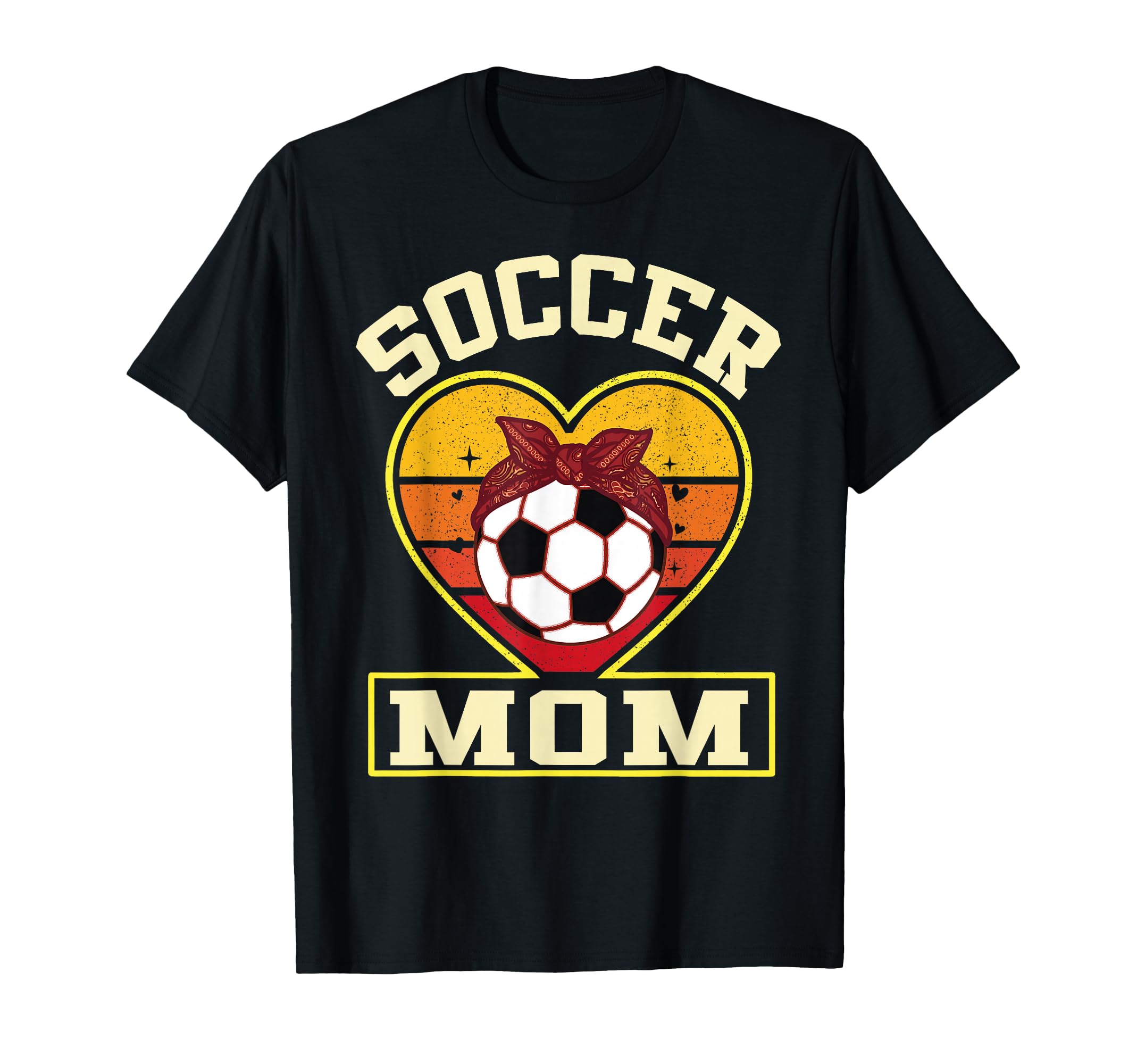 Soccer Mom Sunset Heart Soccer Ball T-Shirt - Custom Art Print for Adults - T-Shirt, Sweatshirt, Hoodie