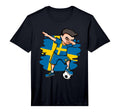 Dabbing Soccer Sweden Jersey Swedish T-Shirt - Custom Art Print Men Women - T-Shirt, Sweatshirt, Hoodie