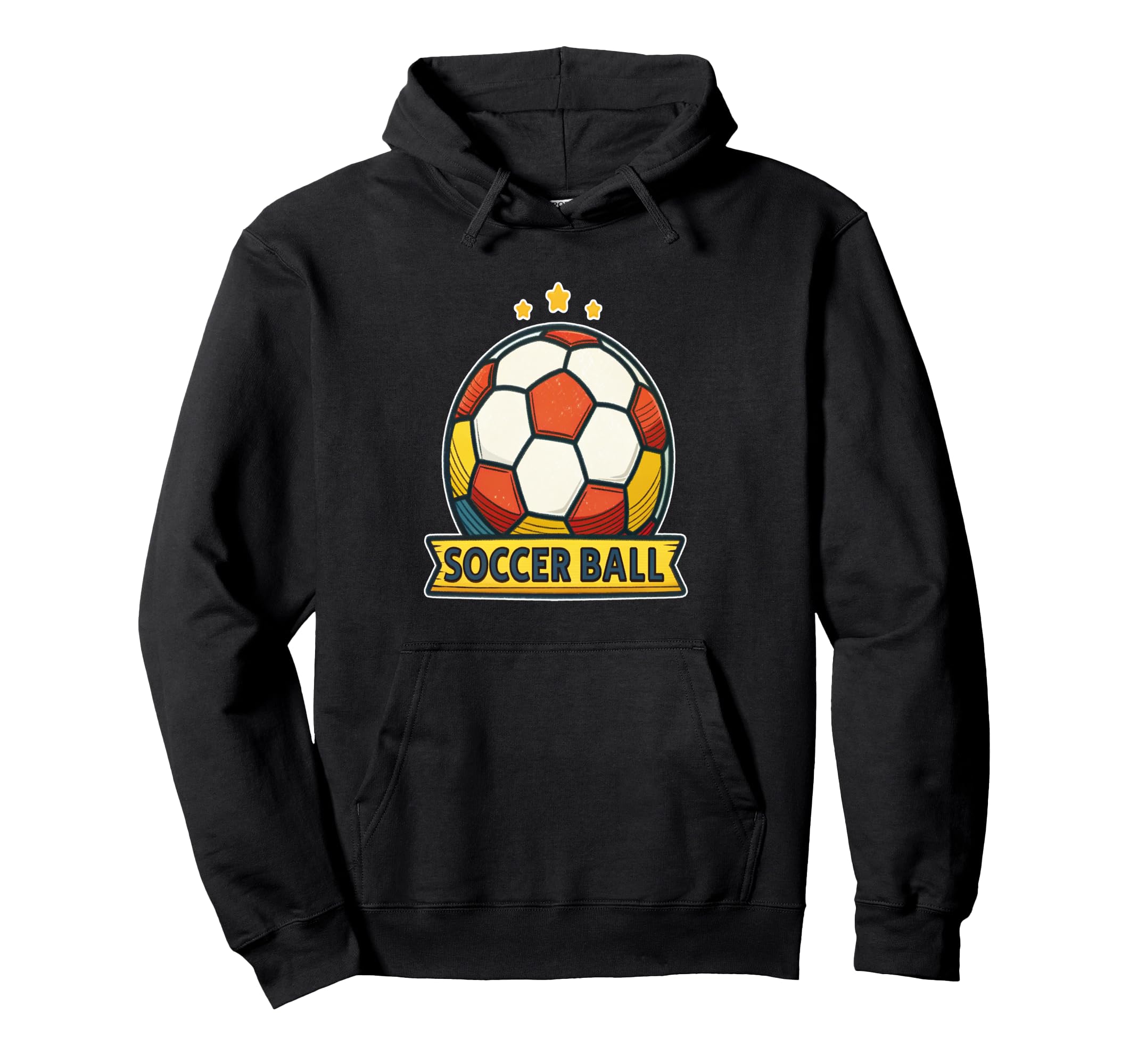 Multicolor Soccer Ball Hoodie - Unique Graphic for Adults - T-Shirt, Sweatshirt, Hoodie