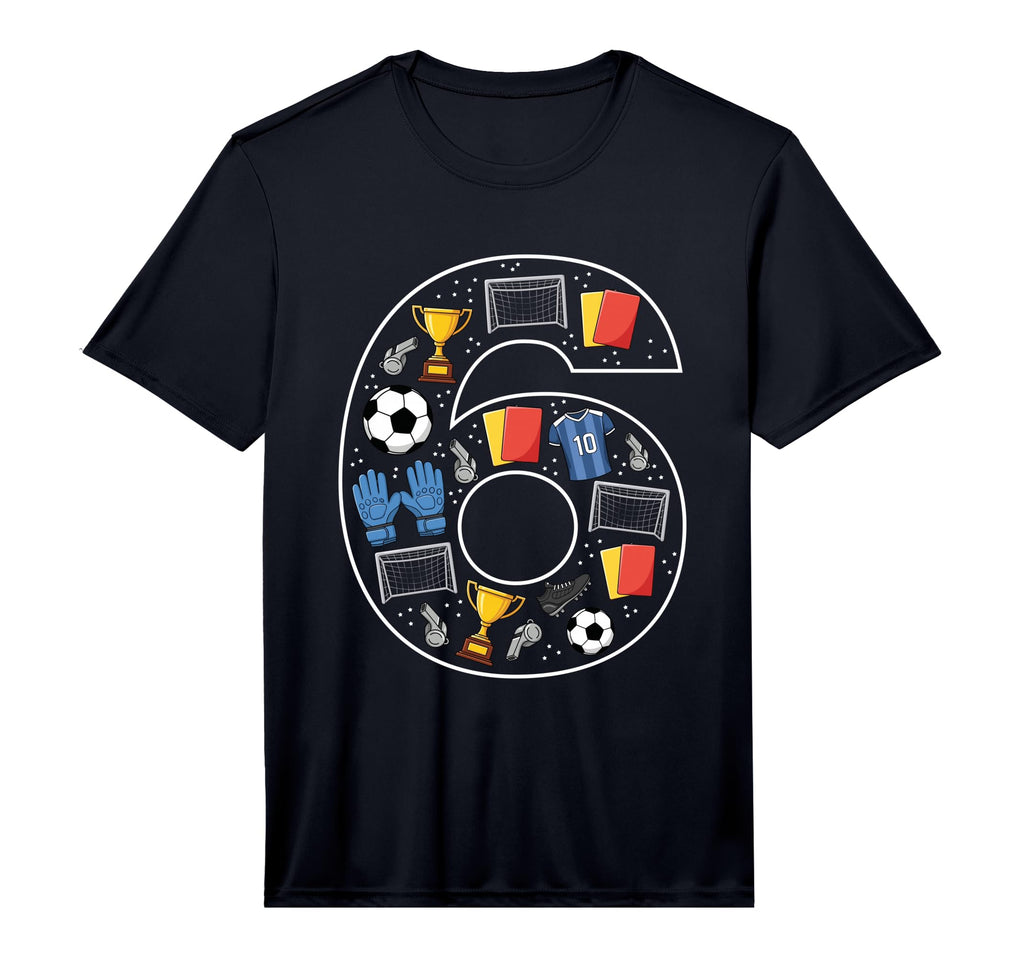 Mens 6Th Birthday 6 Year Old Football T-Shirt - Graphic Print Unisex - T-Shirt, Sweatshirt, Hoodie