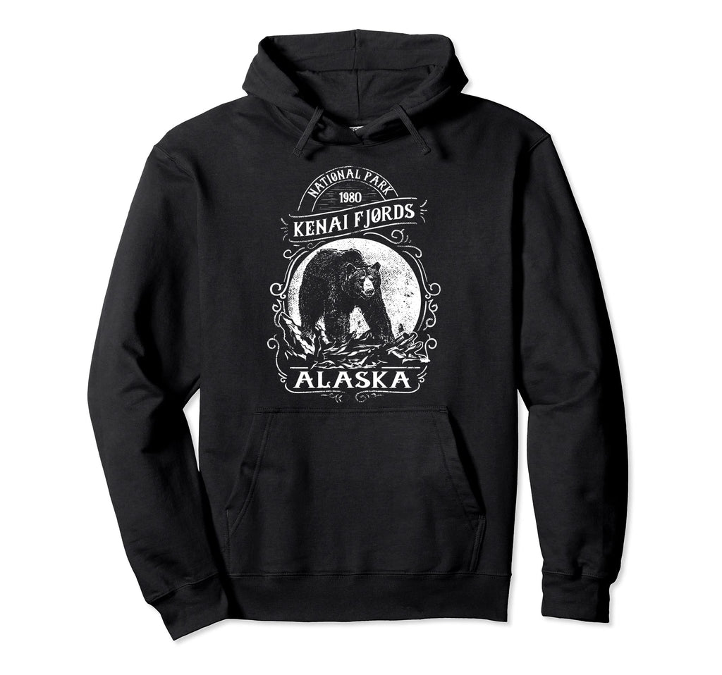 Kenai Fjords National Park Bear Alaska Hoodie - Trendy Graphic Men Women - T-Shirt, Sweatshirt, Hoodie