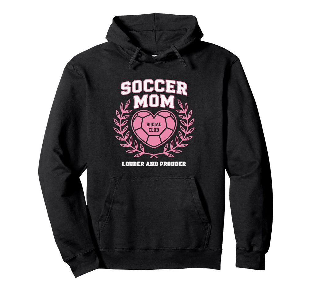 Soccer Mom Social Club Heart Hoodie - Casual Everyday Wear Men Women - T-Shirt, Sweatshirt, Hoodie