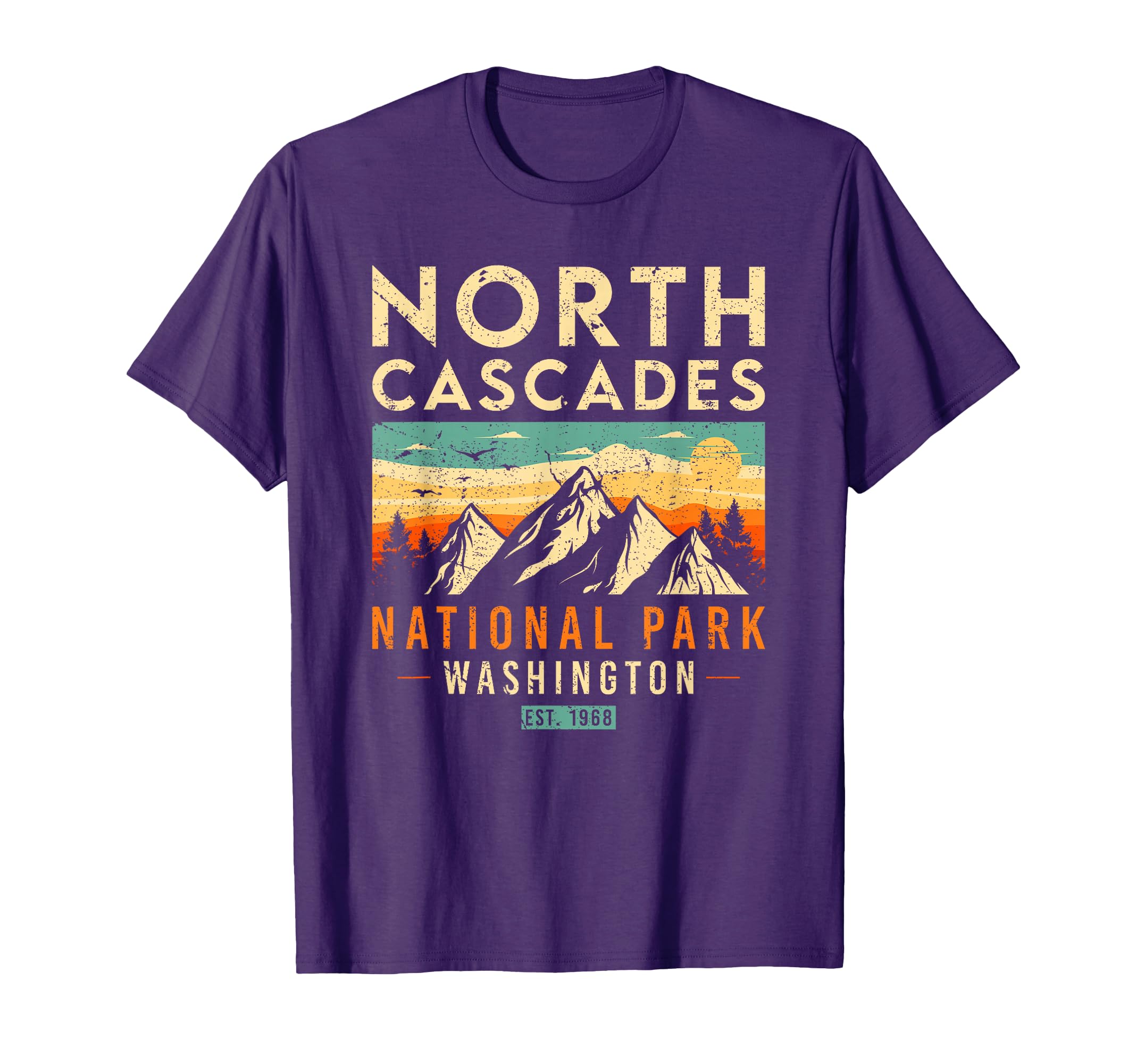 North Cascades Est 1968 Washington T-Shirt - Custom Art Print for Adults - T-Shirt, Sweatshirt, Hoodie