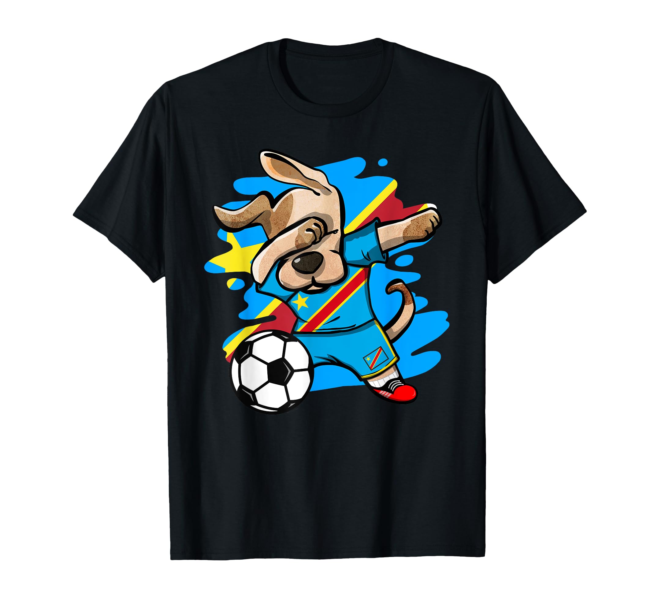 Dabbing Dog Dr Congo Soccer Fans Jersey T-Shirt - Streetwear Style Unisex - T-Shirt, Sweatshirt, Hoodie