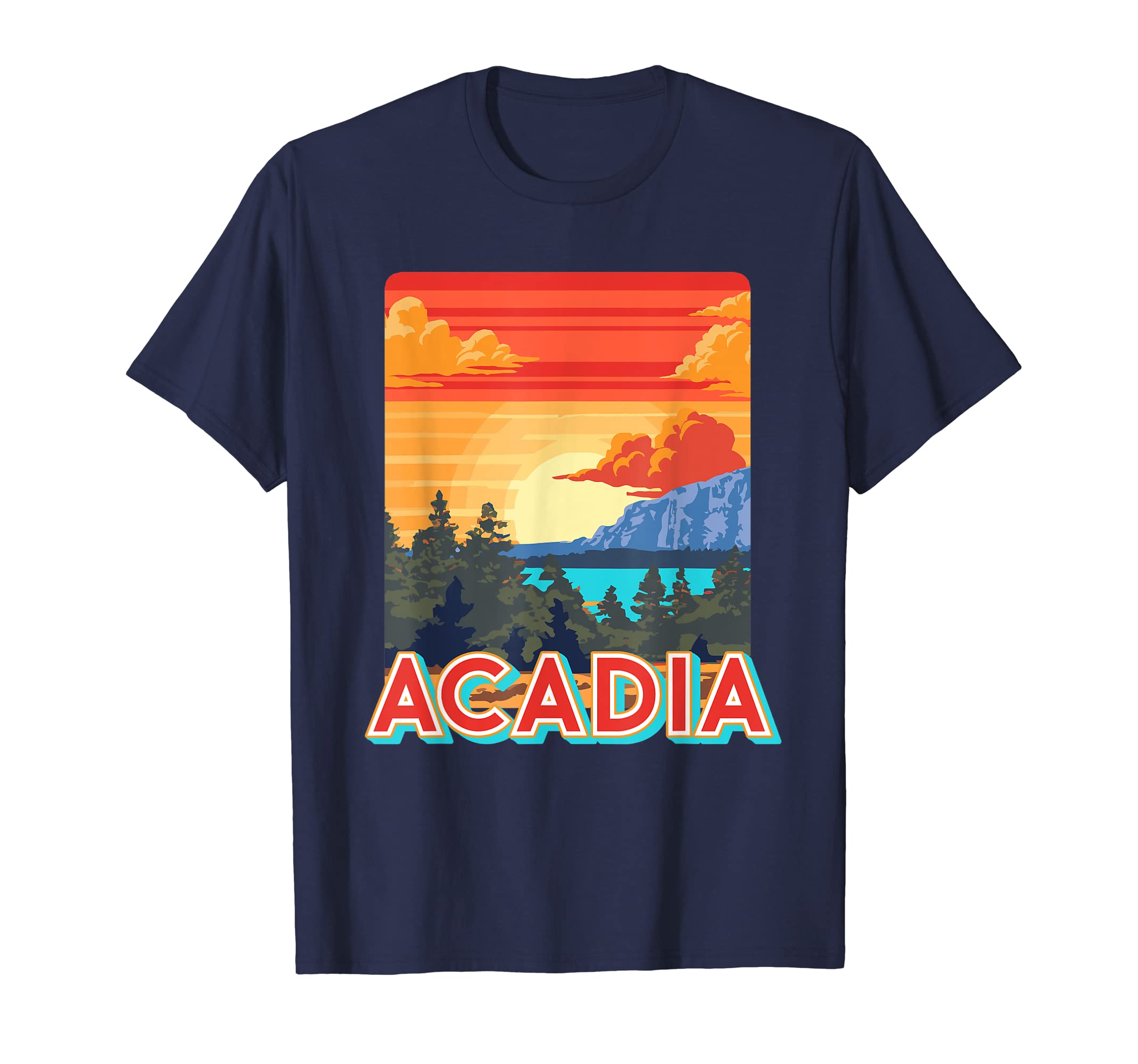 Acadia National Park Maine Park Sunset T-Shirt - Fun Novelty Design Unisex - T-Shirt, Sweatshirt, Hoodie