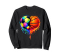 Soccer Basketball Drip Heart Sweatshirt - Streetwear Style for Adults - T-Shirt, Sweatshirt, Hoodie