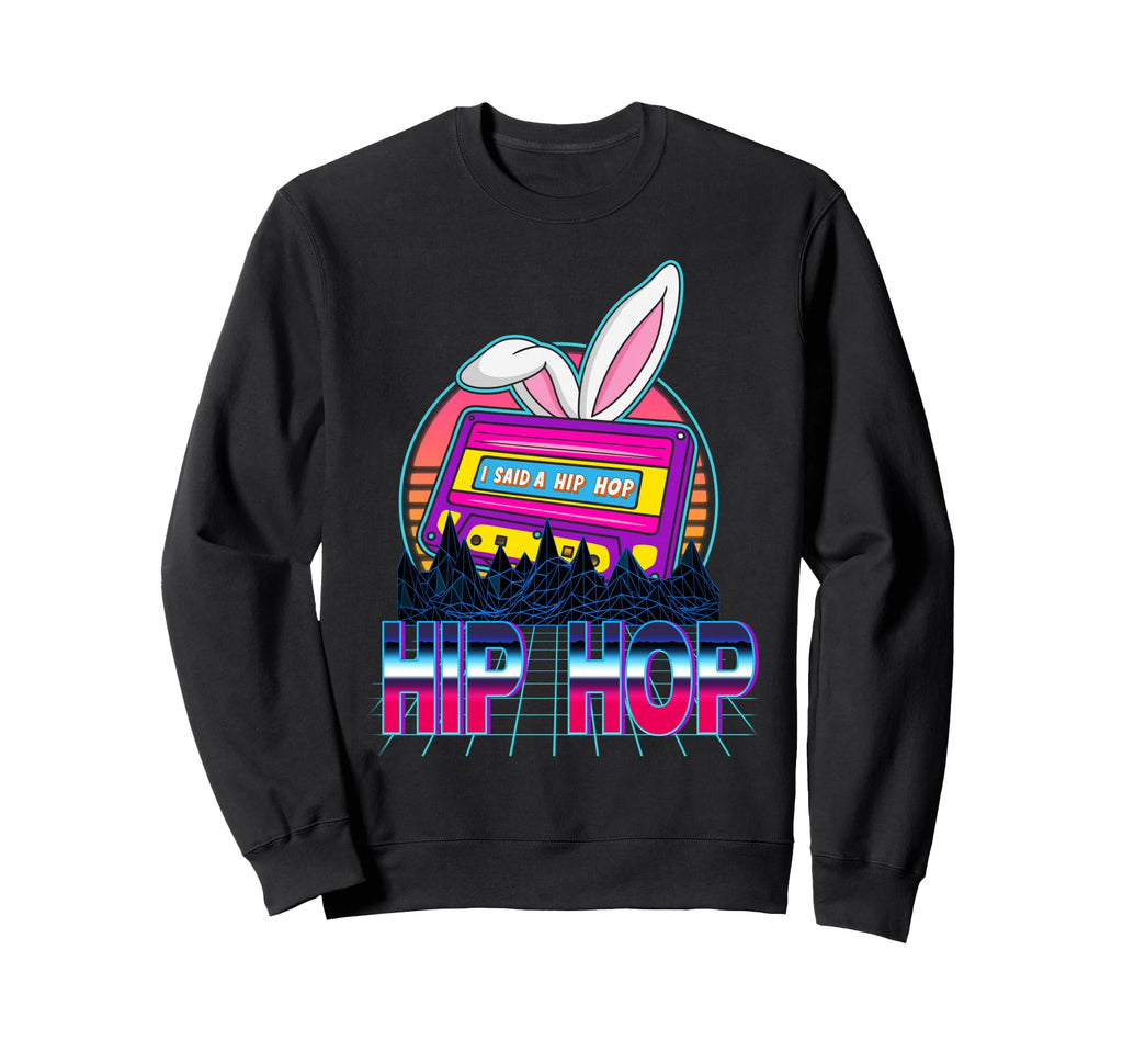 Bunny Hip Hop Cassette Mixtape Sweatshirt - Minimalist Print Men Women - T-Shirt, Sweatshirt, Hoodie