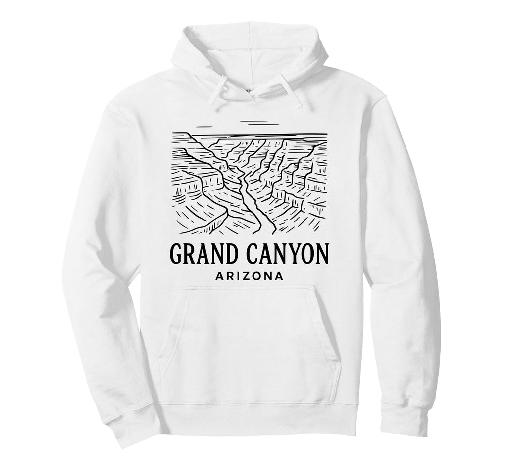 Grand Canyon Arizona Illustration Hoodie - Aesthetic Graphic for Adults - T-Shirt, Sweatshirt, Hoodie