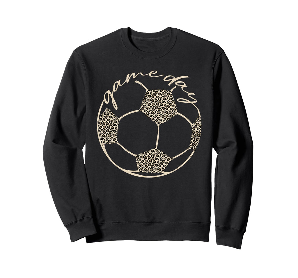 Soccer Game Day Leopard Cheetah Sweatshirt - Unique Graphic Men Women - T-Shirt, Sweatshirt, Hoodie
