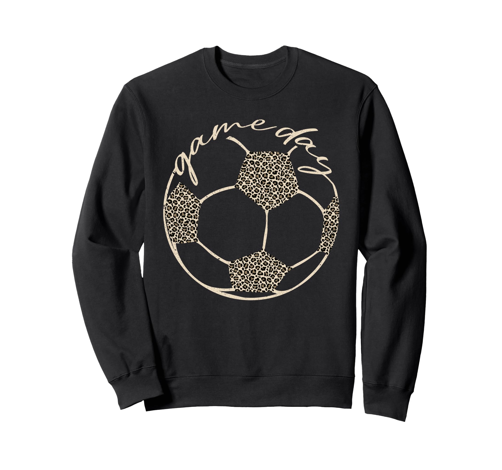 Soccer Game Day Leopard Cheetah Sweatshirt - Unique Graphic Men Women - T-Shirt, Sweatshirt, Hoodie
