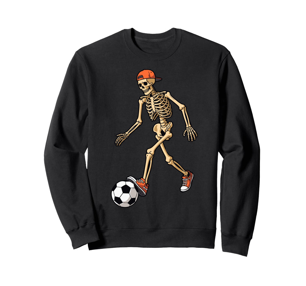 Funny Skeleton Soccer Balls Football Sweatshirt - Graphic Print for Adults - T-Shirt, Sweatshirt, Hoodie