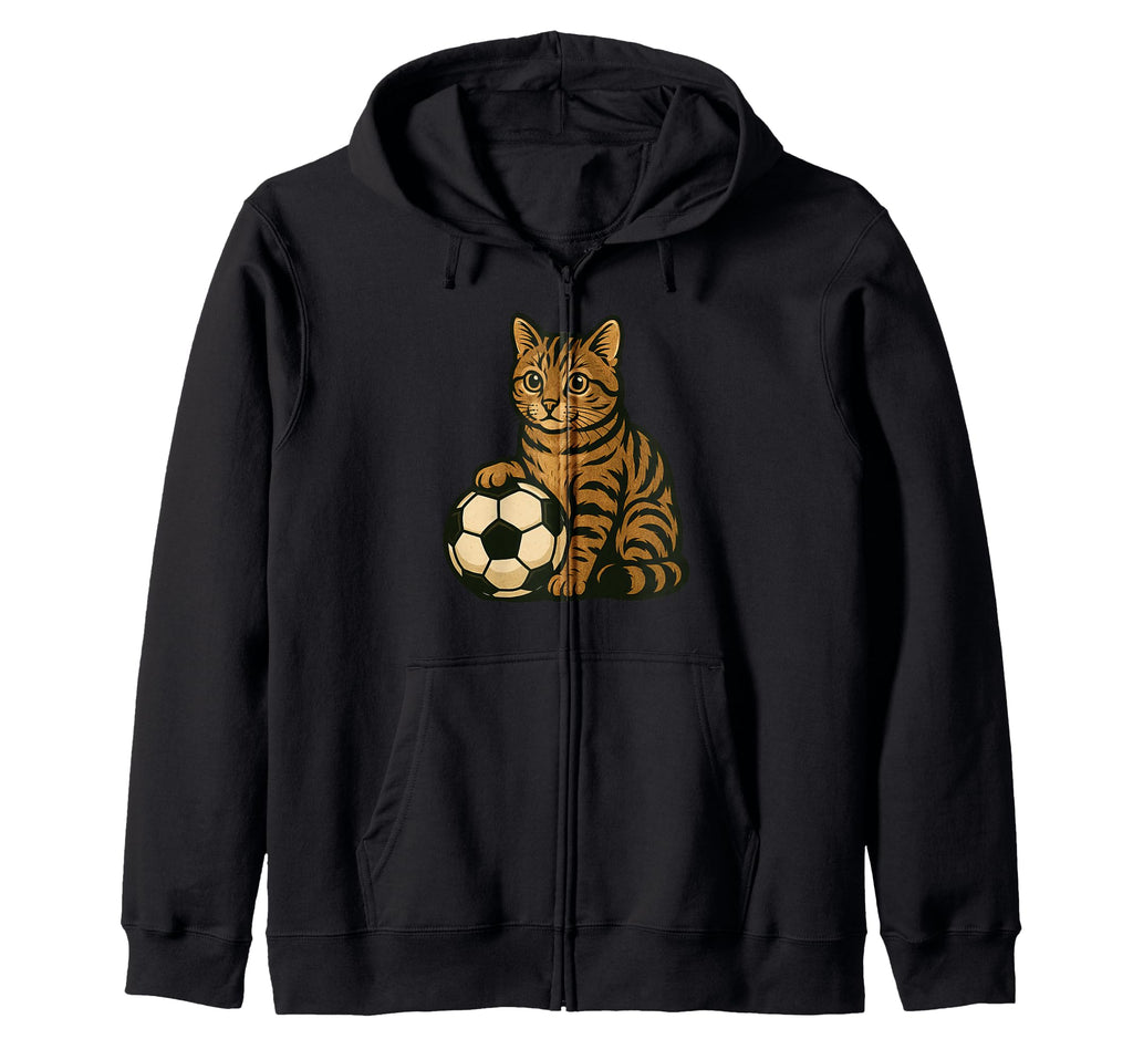 Cat Soccer Cats Sweatshirt - Custom Art Print for Adults - T-Shirt, Sweatshirt, Hoodie
