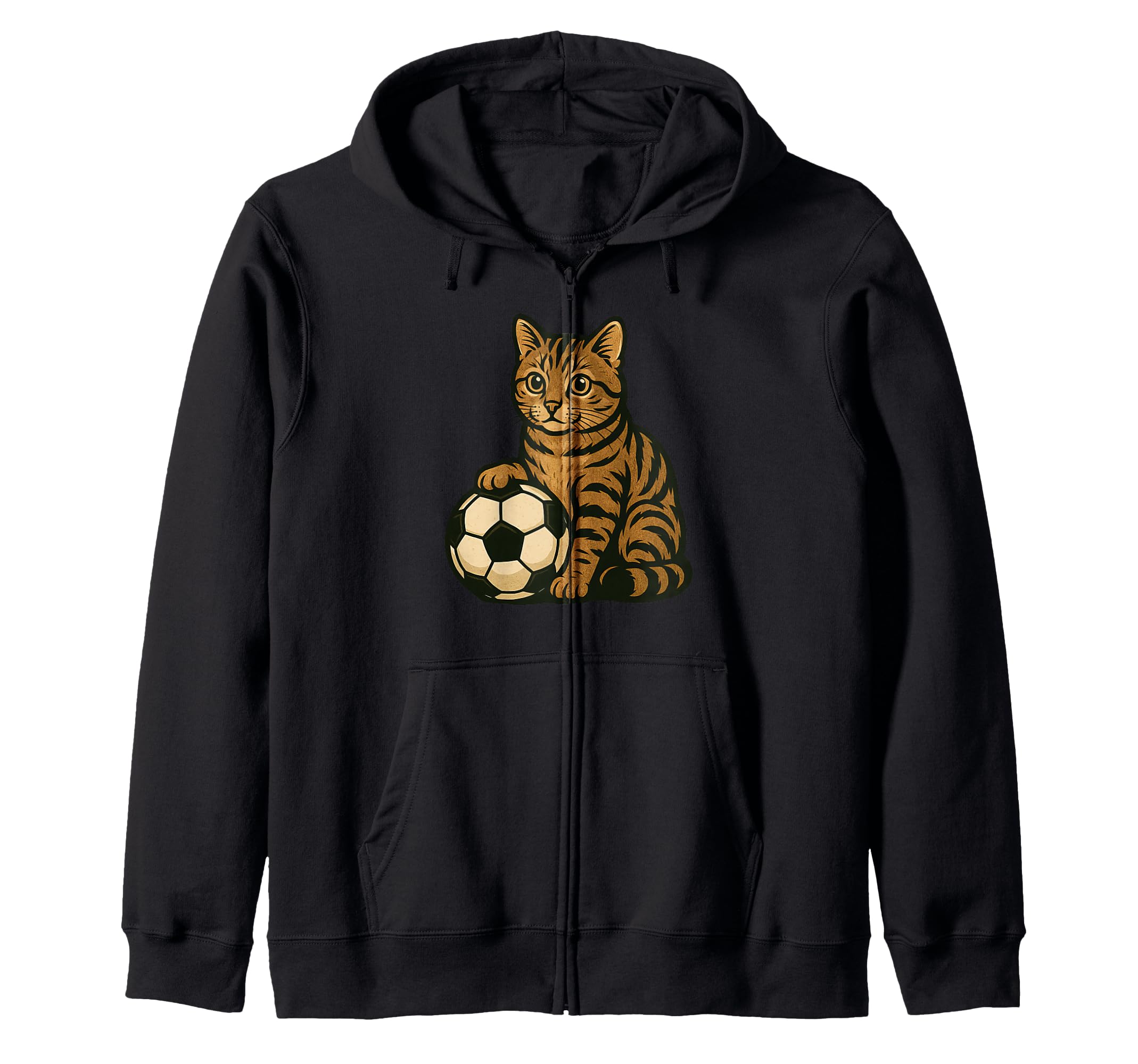 Cat Soccer Cats Sweatshirt - Custom Art Print for Adults - T-Shirt, Sweatshirt, Hoodie