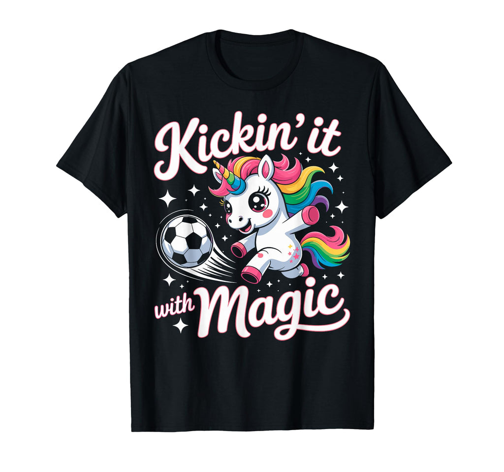 Unicorn Soccer Goalie Player Kickin T-Shirt - Custom Art Print for Adults - T-Shirt, Sweatshirt, Hoodie