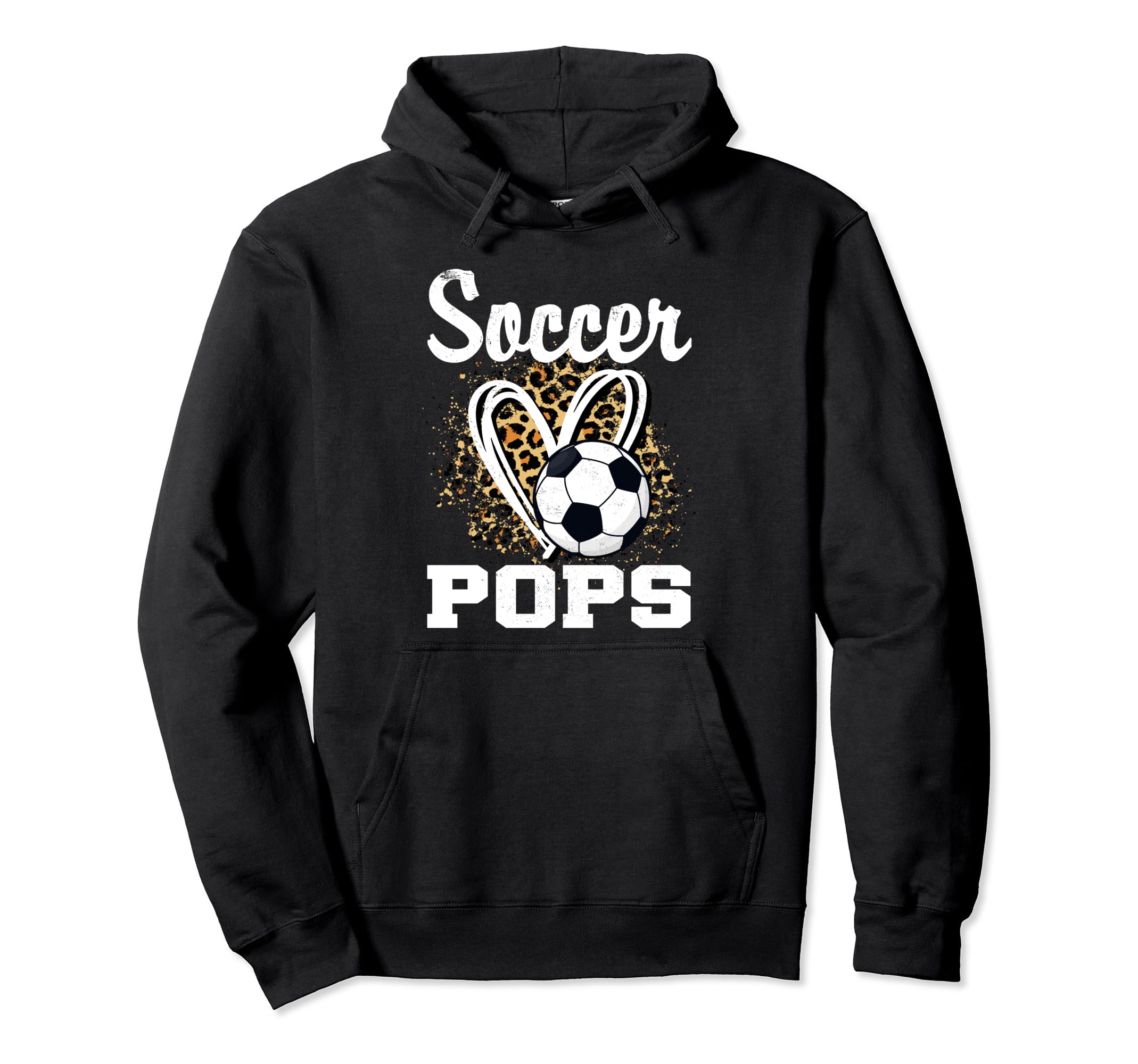 Soccer Pops Leopard Heart Matching Hoodie - Minimalist Print for Adults - T-Shirt, Sweatshirt, Hoodie