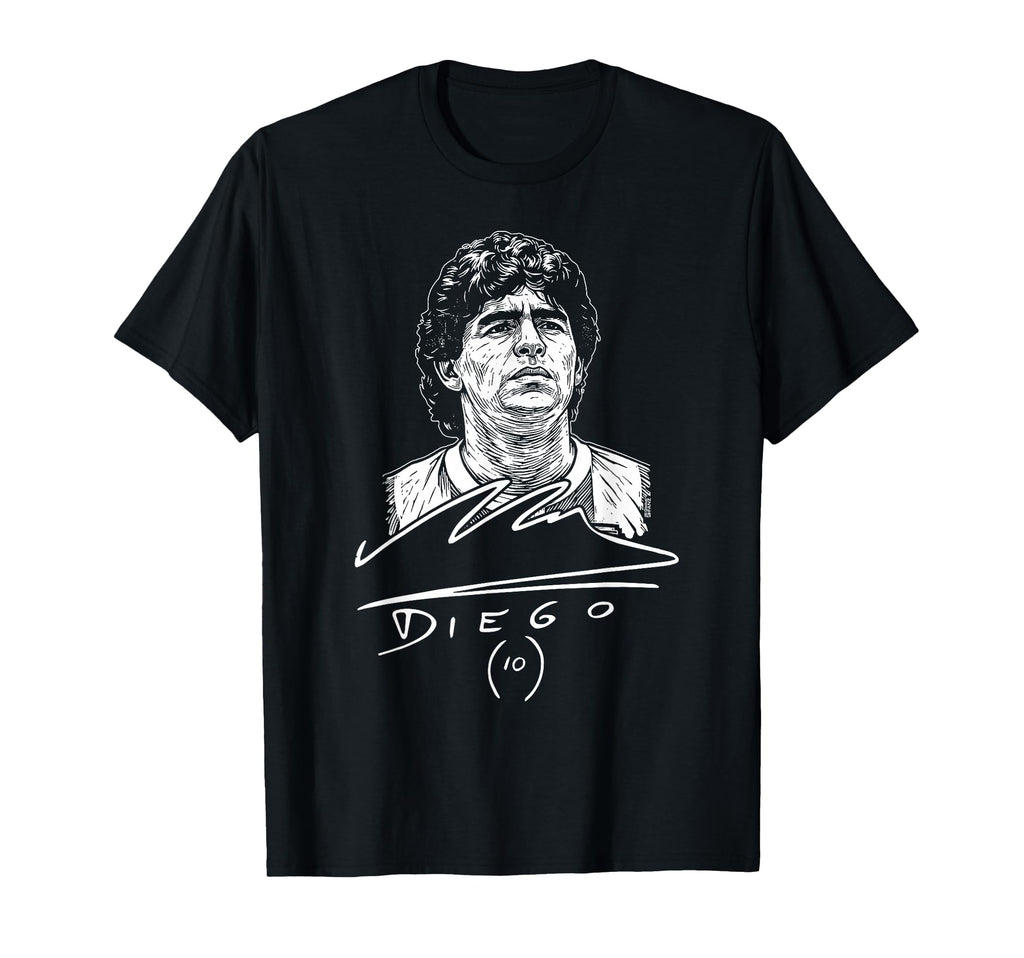 Diego Maradona Autograph Soccer Icon T-Shirt - Novelty Apparel Unisex - T-Shirt, Sweatshirt, Hoodie