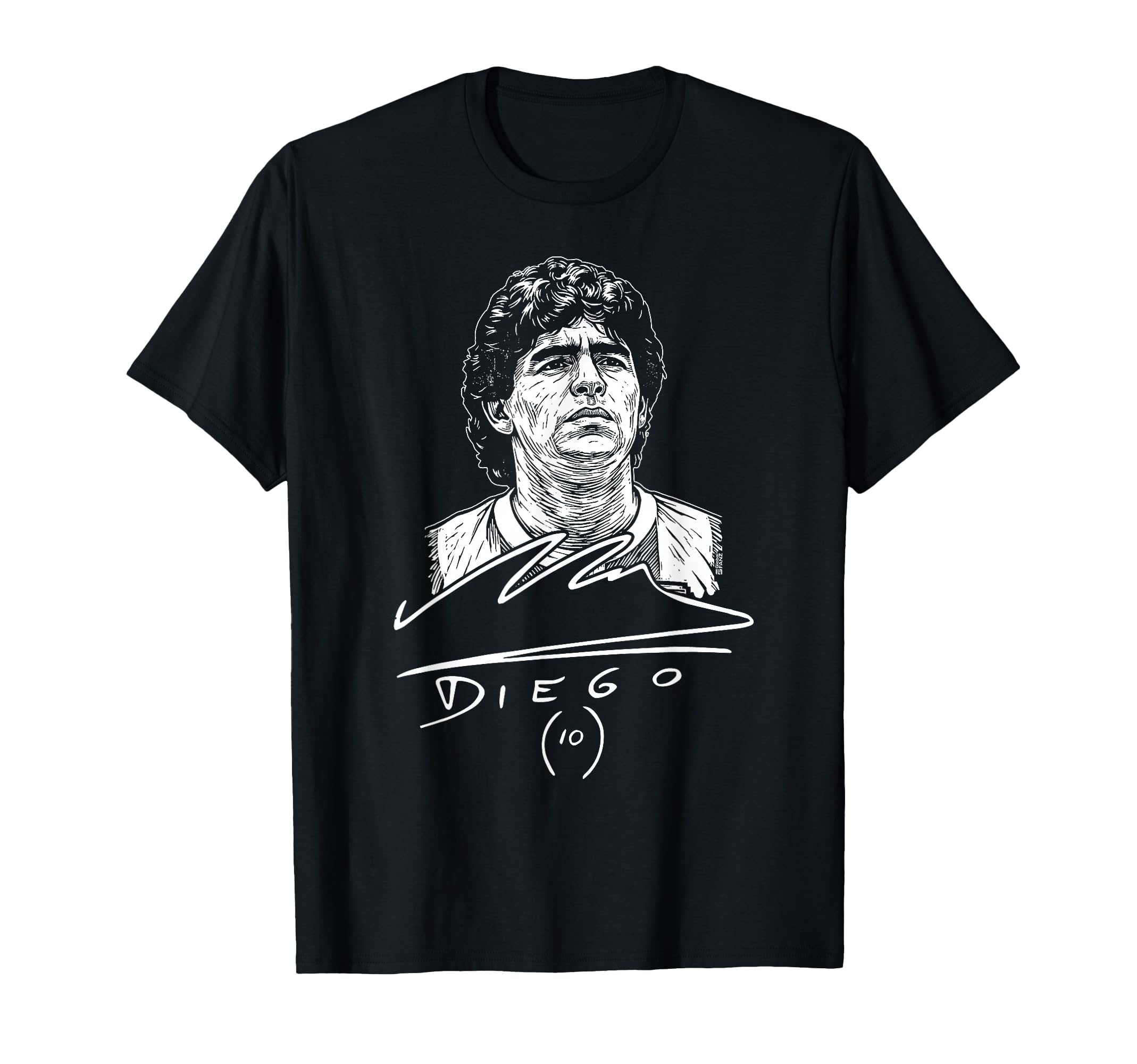Diego Maradona Autograph Soccer Icon T-Shirt - Novelty Apparel Unisex - T-Shirt, Sweatshirt, Hoodie