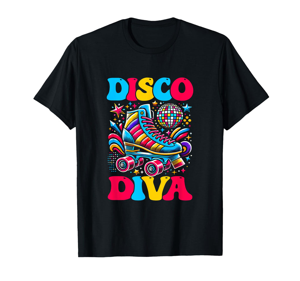 Roller Skating Disco Diva Skate T-Shirt - Casual Everyday Wear for Adults - T-Shirt, Sweatshirt, Hoodie