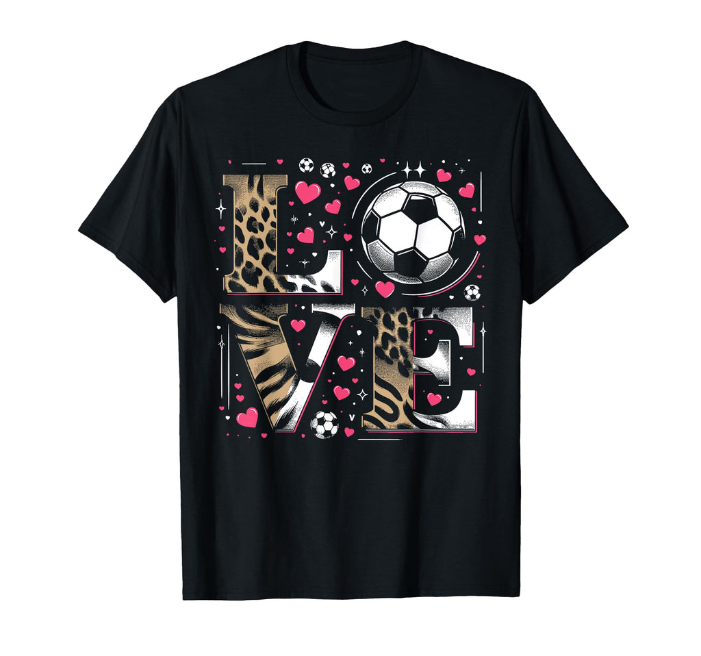 Love Soccer Unique Romantic Soccer T-Shirt - Custom Art Print for Adults - T-Shirt, Sweatshirt, Hoodie