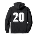 Number 20 Backside 80S 90S Team Jersey Hoodie - Unique Graphic Men Women - T-Shirt, Sweatshirt, Hoodie