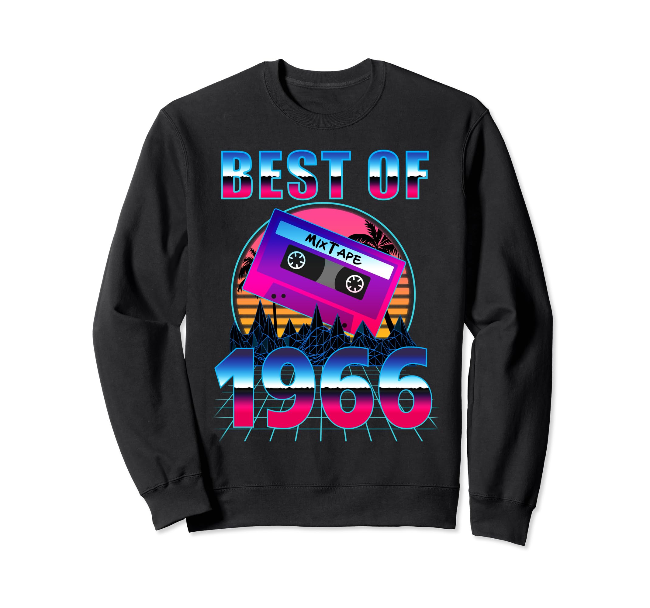 Best 1966 58 Years Old Cassette Sweatshirt - Minimalist Print for Adults - T-Shirt, Sweatshirt, Hoodie