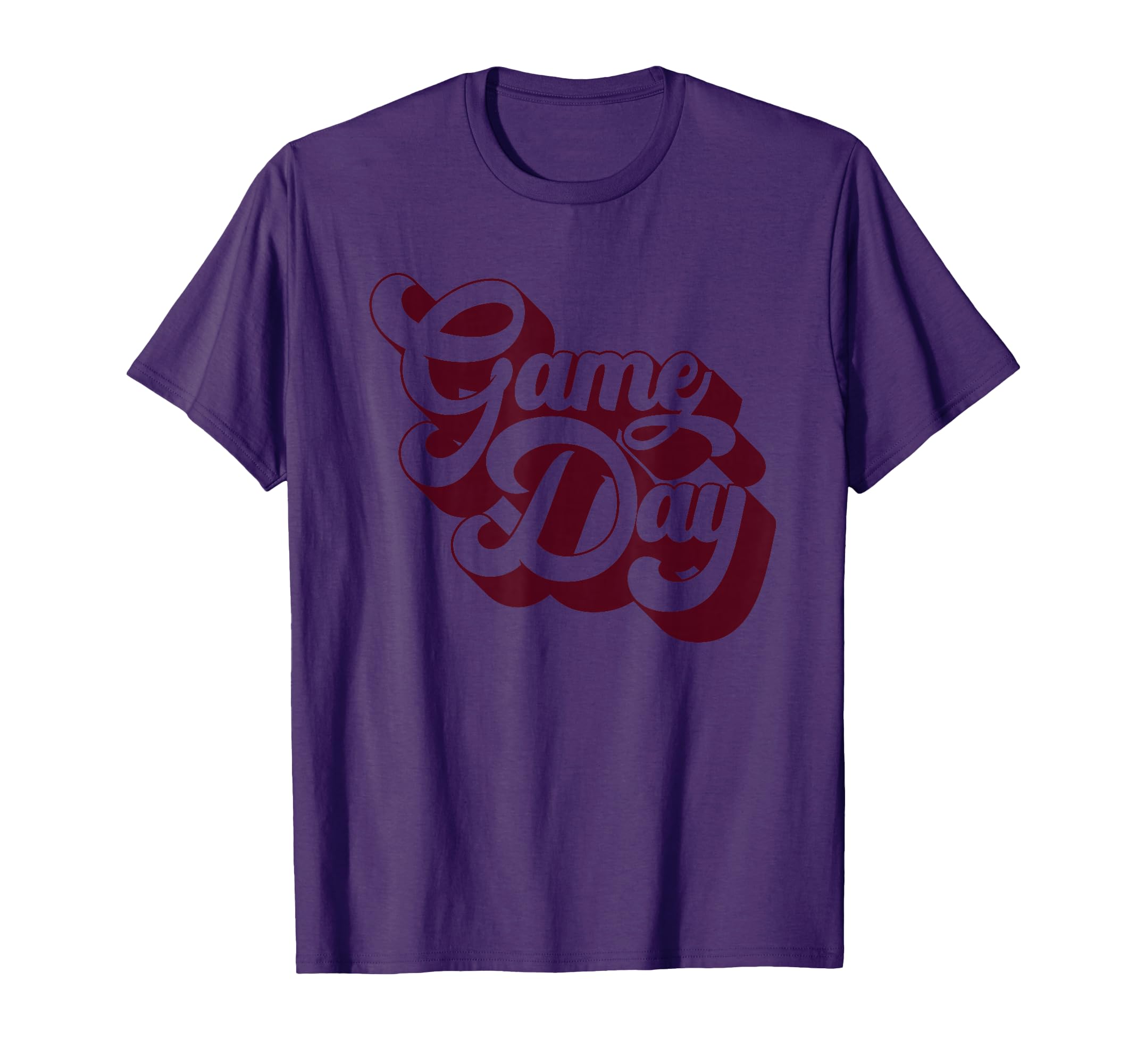 Game Day Burgundy Sports Soccer T-Shirt - Fun Novelty Design Men Women - T-Shirt, Sweatshirt, Hoodie