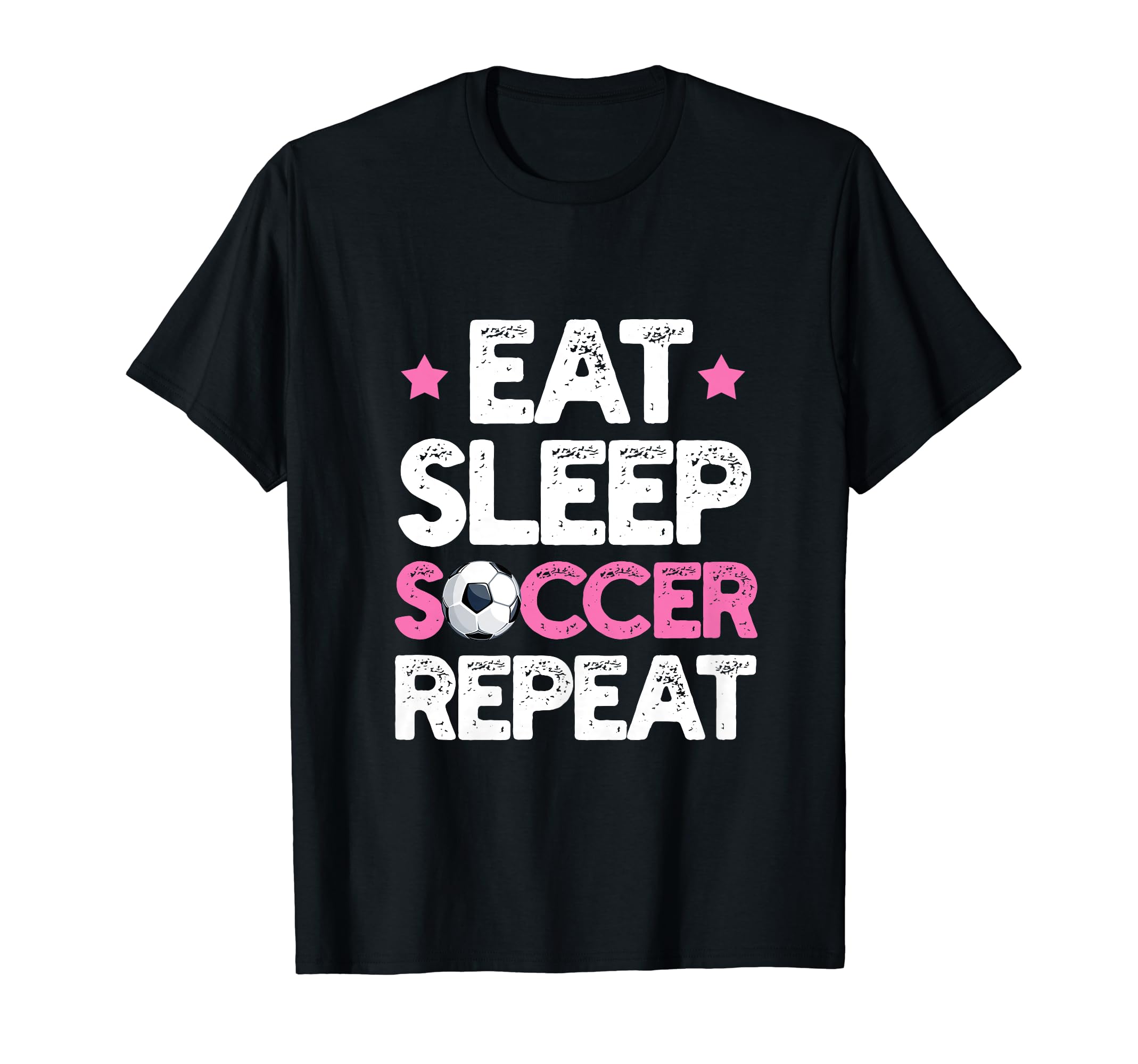 Eat Sleep Soccer Repeat Funny T-Shirt - Aesthetic Graphic for Adults - T-Shirt, Sweatshirt, Hoodie