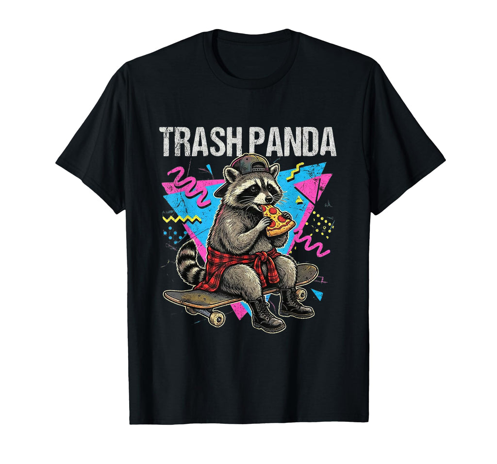 90S Grunge Raccoon Trash Panda Pizza T-Shirt - Graphic Print Unisex - T-Shirt, Sweatshirt, Hoodie