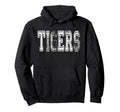 Tigers Mascot Distressed School Hoodie - Fun Novelty Design Men Women - T-Shirt, Sweatshirt, Hoodie