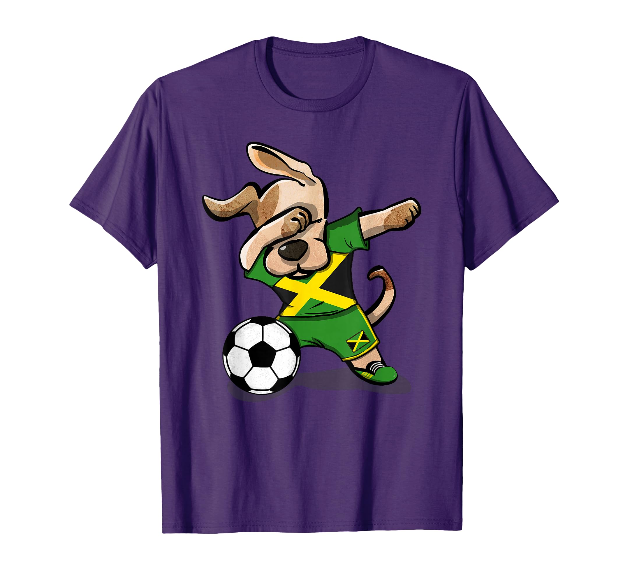 Dabbing Dog Jamaica Soccer Jamaican T-Shirt - Streetwear Style for Adults - T-Shirt, Sweatshirt, Hoodie