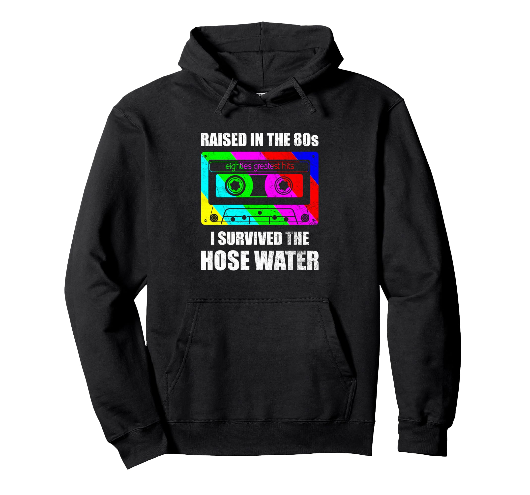 Raised 80S Cassette Tape Funny Hoodie - Unique Graphic Men Women - T-Shirt, Sweatshirt, Hoodie