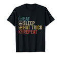 Eat Sleep Hat Trick Repeat Ice Hockey T-Shirt - Aesthetic Graphic Unisex - T-Shirt, Sweatshirt, Hoodie