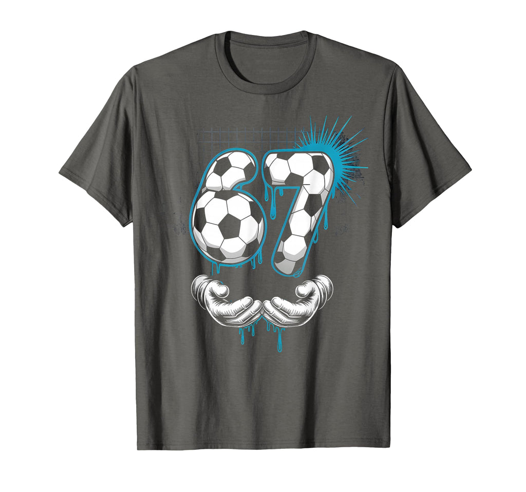Just 67 Soccer Meme Six Seven Brain T-Shirt - Trendy Graphic for Adults - T-Shirt, Sweatshirt, Hoodie