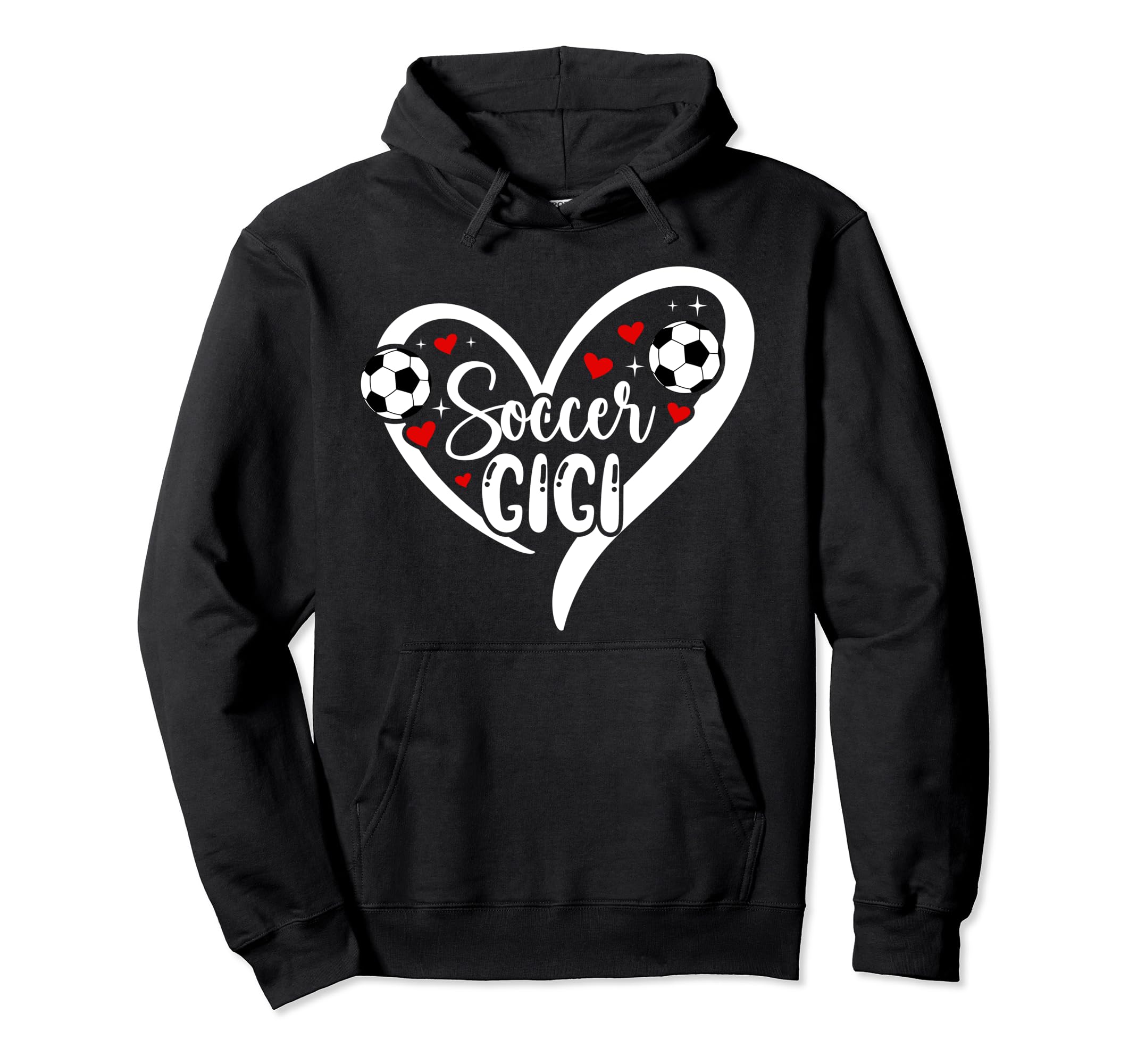 Soccer Gigi Heart Grandma Gigi Hoodie - Fun Novelty Design for Adults - T-Shirt, Sweatshirt, Hoodie