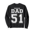 Number 51 Custom Proud Soccer Sweatshirt - Fun Novelty Design Men Women - T-Shirt, Sweatshirt, Hoodie