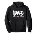 Peace Love Soccer Funny Soccer Player Hoodie - Aesthetic Graphic Unisex - T-Shirt, Sweatshirt, Hoodie