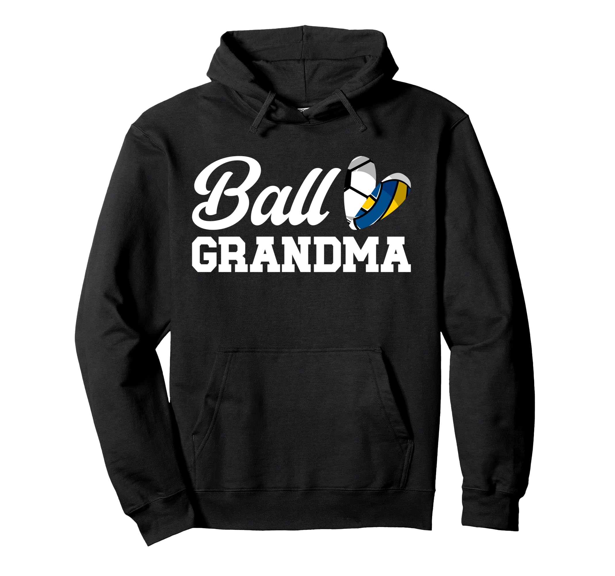 Ball Grandma Heart Volleyball Soccer Hoodie - Custom Art Print Unisex - T-Shirt, Sweatshirt, Hoodie