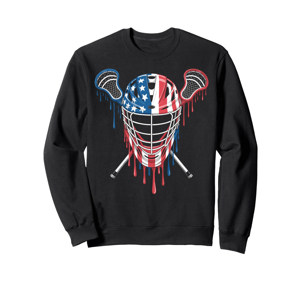 Lacrosse Goalie Lax Goalkeeper America Sweatshirt - Trendy Graphic Unisex - T-Shirt, Sweatshirt, Hoodie