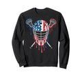Lacrosse Goalie Lax Goalkeeper America Sweatshirt - Trendy Graphic Unisex - T-Shirt, Sweatshirt, Hoodie