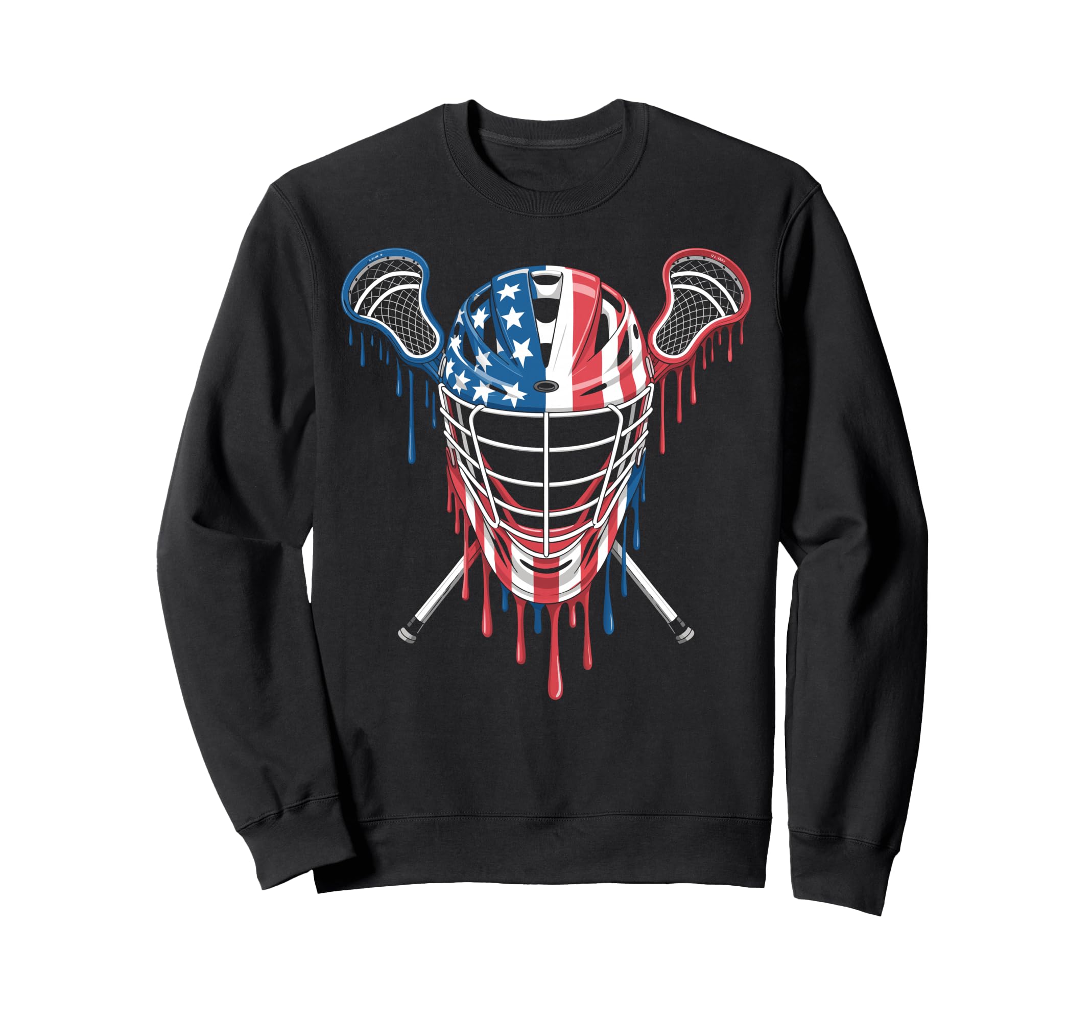 Lacrosse Goalie Lax Goalkeeper America Sweatshirt - Trendy Graphic Unisex - T-Shirt, Sweatshirt, Hoodie