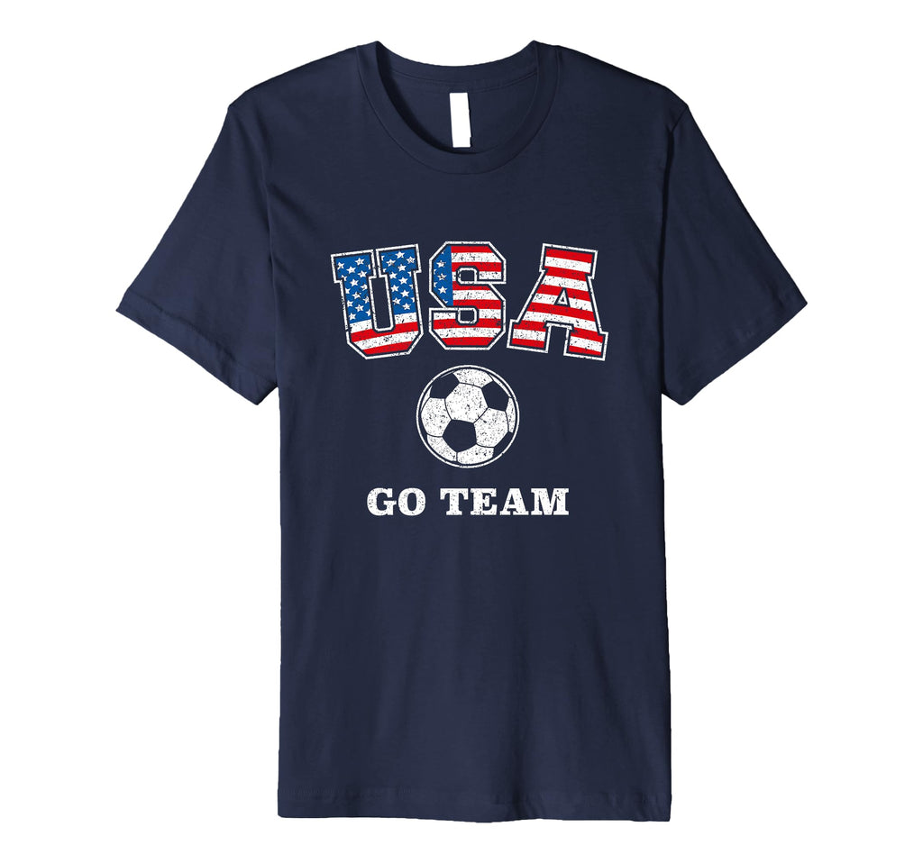 Usa Go Team Football Soccer T-Shirt - Custom Art Print for Adults - T-Shirt, Sweatshirt, Hoodie
